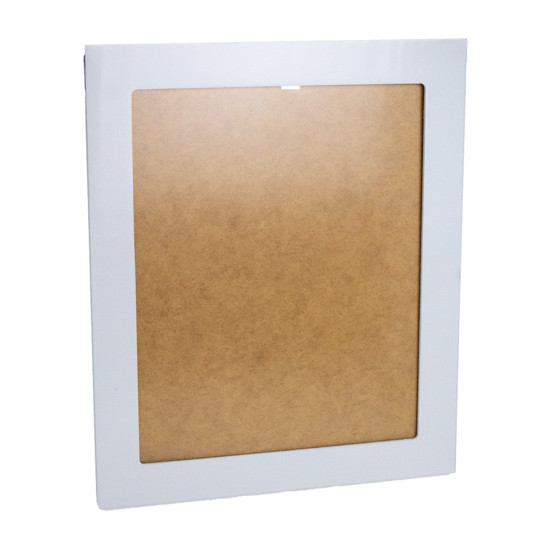 Imagem PORTA RETRATO DECORATIVO EM MDF COR BRANCO 24X30CM 