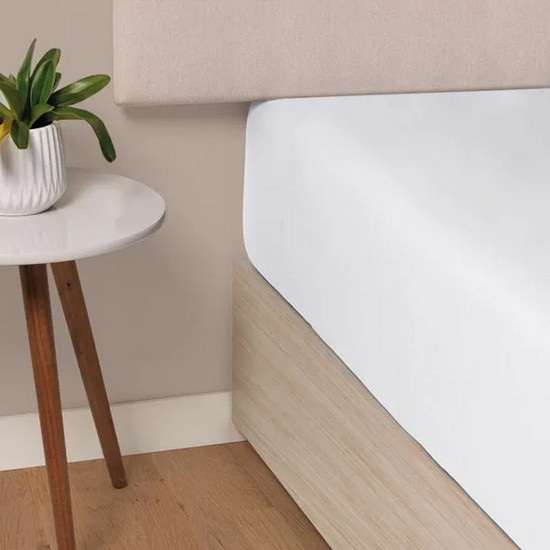 Imagem LENÇOL SOLTEIRO COM ELÁSTICO AVULSO 100% ALGODÃO TOM BRANCO