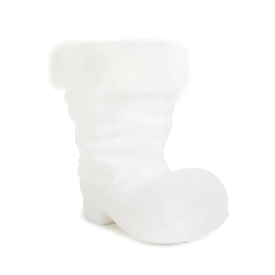 Imagem ENFEITE PARA PENDURAR BOTA NATALINA COR BRANCO 20X20X10CM - CROMUS 