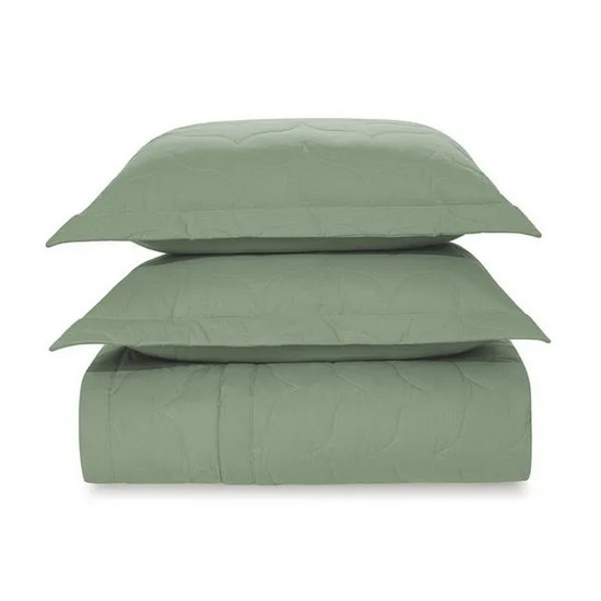 Imagem COLCHA CASAL COM 2 PORTA TRAVESSEIROS 200 FIOS TOM MALVA