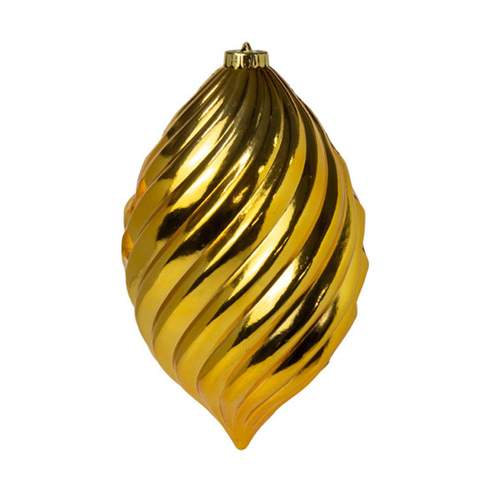 Imagem ENFEITE PARA PENDURAR NATALINO PINO COR DOURADO 13X23CM - CROMUS 