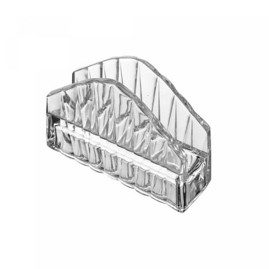 Imagem PORTA GUARDANAPOS DE CRISTAL RADIAL 7,5CM X 12CM X 10,5CM