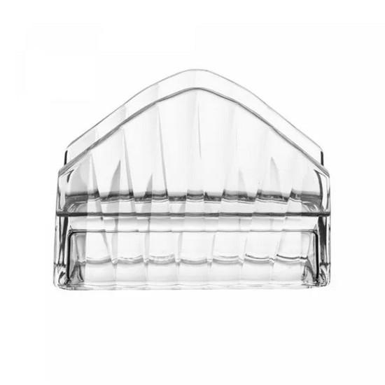 Imagem PORTA GUARDANAPOS DE CRISTAL RADIAL 7,5CM X 12CM X 10,5CM