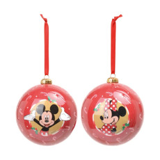 Imagem de JOGO DE BOLA NATALINA MICKEY E MINNIE COLORIDO 2 PEÇAS DE 12CM - CROMUS  - Cromus Embalagens Ind. E Com. Ltda