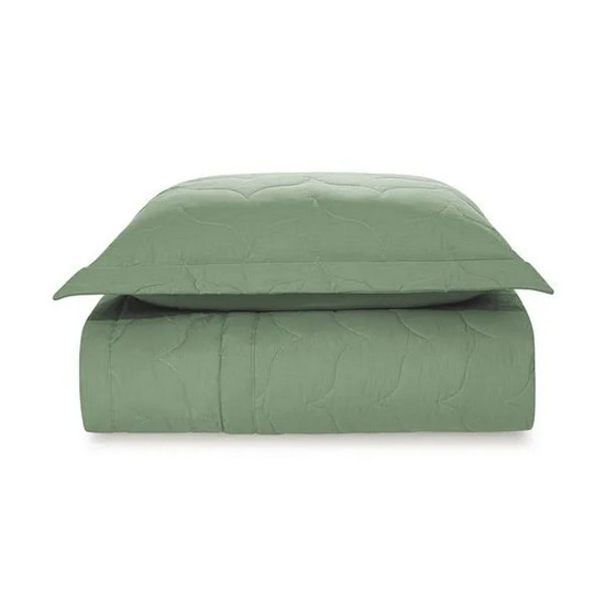 Imagem COLCHA SOLTEIRO COM PORTA TRAVESSEIRO 200 FIOS TOM MALVA