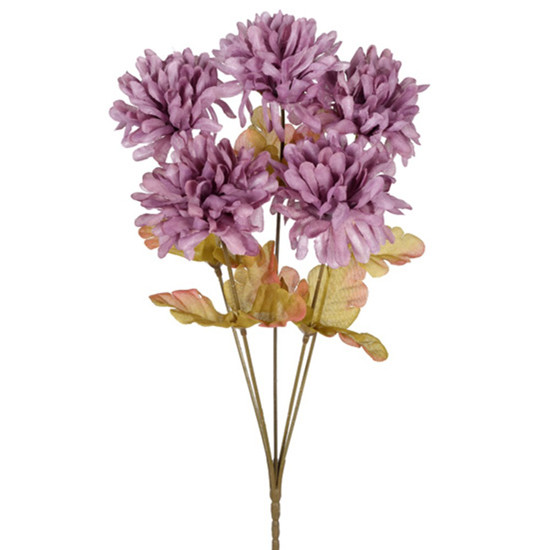 Imagem BUQUÊ CRISANTEMO X5 LAVANDA OUTONO 15X39CM GRILLO 52751