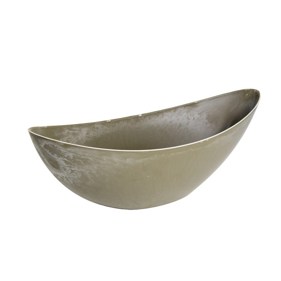 Imagem VASO CANOA LEUCA P DE PLÁSTICO COR MUSGO 39X13X13CM