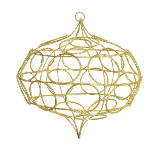 Imagem ENFEITE NATALINO COR DOURADO COM GLITTER 25CM - GRILLO 56549