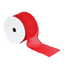 Imagem de FITA ARAMADA DECORADA NATALINA 6,3CM X 9,14M COR VERMELHO - GRILLO 56561  - Grillo Ltda