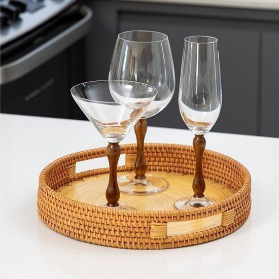 Imagem TAÇA WOOD DE CRISTAL ECOLOGICO/MADEIRA ACÁCIA 235ML COPA & CIA