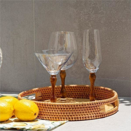 Imagem TAÇA WOOD DE CRISTAL ECOLOGICO/MADEIRA ACÁCIA 275ML - COPA & CIA