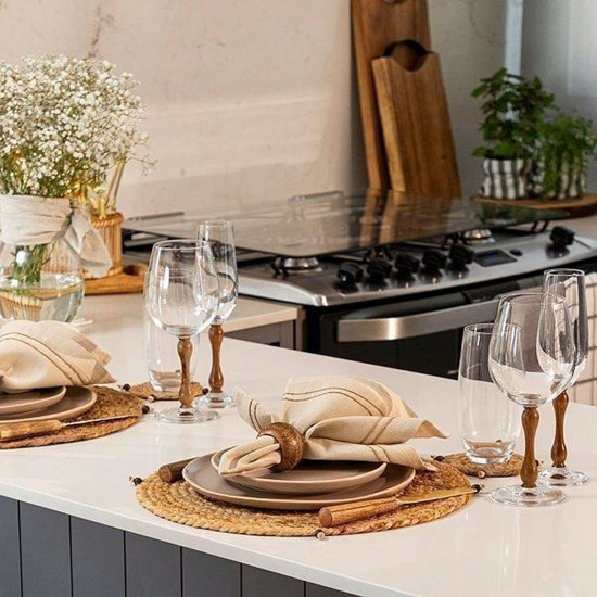 Imagem TAÇA WOOD DE CRISTAL ECOLOGICO/MADEIRA ACÁCIA 235ML COPA & CIA