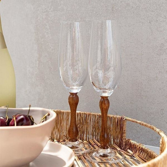 Imagem TAÇA WOOD DE CRISTAL ECOLOGICO/MADEIRA ACÁCIA 235ML COPA & CIA