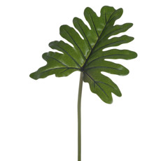 Imagem de HASTE DE FOHA FILODENDRO VERDE TOQUE REAL EM PLÁSTICO MOLDÁVEL 54X20 CM - GRILLO - Grillo Ltda