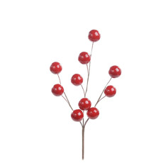 Imagem de GALHO DECORATIVO MÉDIO COM FRUTAS VERMELHA 39CM - CROMUS  - Cromus Embalagens Ind. E Com. Ltda