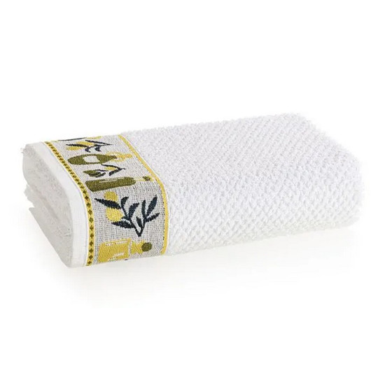 Imagem PANO DE PRATO BARRA EM JACQUARD OIL BRANCO 46X65CM - KARSTEN 