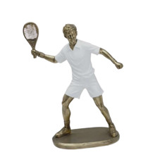 Imagem de ESCULTURA DECORATIVA HOMEM TENISTA EM RESINA 18X8X24CM - MABRUK  - Mabruk Importacao E Comercio Eireli