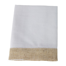 Imagem de GUARDANAPO DE NATAL COR BRANCO COM BEGE 1 UNIDADE DE 45X45CM - RAFIMEX  - Rafimex Comercial Imp E Exp Ltda