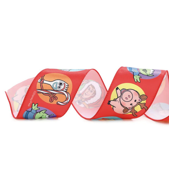 Imagem FITA DE CETIM COM ESTAMPA TOY STORY 6,3CM X 9,14 METROS - CROMUS 