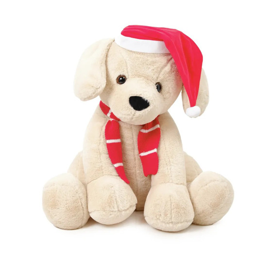 Imagem CACHORRO NATALINO DECORATIVO DE PELÚCIA 53X50X50 CM