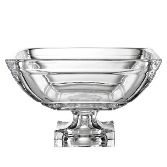 Imagem CENTRO DE MESA COM PÉ DECORATIVO EM CRISTAL TRANSPARENTE 16X27X27 CM