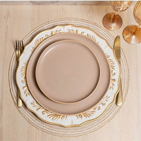 Imagem LUGAR AMERICANO SNOW 38CM AVULSO DE POLIPROPILENO E POLIESTER