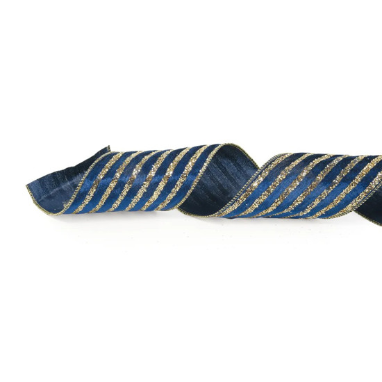 Imagem FITA NATALINA DECORATIVA AZUL 10X4,5 CM CROMUS- GRILLO 965538