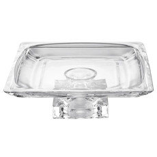 Imagem de PRATO PARA BOLO COM PÉ EM CRISTAL TRANSPARENTE 9X27X27 CM - Full Fit Industria Importacao E Comercio Ltda.