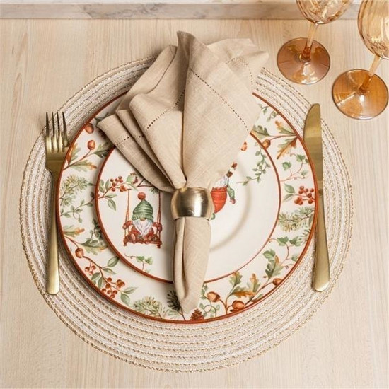 Imagem LUGAR AMERICANO SNOW 38CM AVULSO DE POLIPROPILENO E POLIESTER