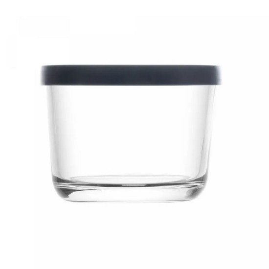 Imagem POTE DE VIDRO COM TAMPA EM PP CINZA 200ML 