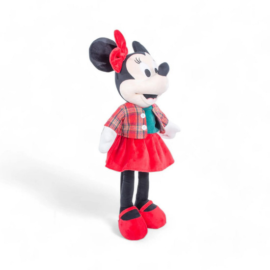 Imagem MINNIE EM PÉ COM ROUPA XADREZ COR VERMELHO COM VERDE EM POLIÉSTER 62X32X20CM CROMUS 