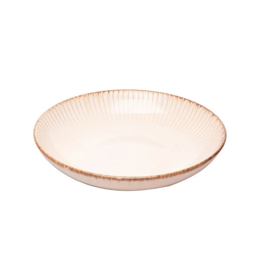 Imagem PRATO FUNDO PARA MASSA RISOTO DE CERÂMICA LINEAR BRANCO 23CM