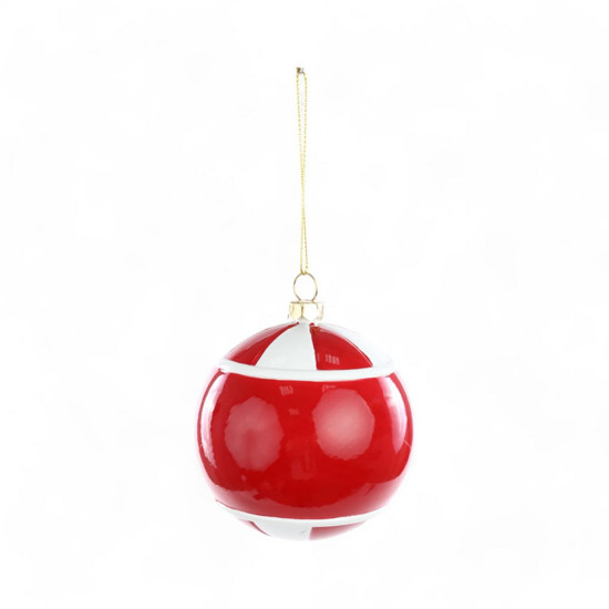 Imagem ENFEITE PARA PENDURAR BOLA MERRY CHRISTMAS EM PLÁSTICO  COLORIDO 9X8X8 CM