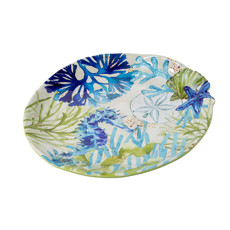 Imagem de PARA DE SOBREMESA COM DESENHO DE ESTRELAS DO MAR COLORIDO DE MELAMINA 23X23X3CM - Inverno Verao Comercio De Modas E Decoracao Eireli