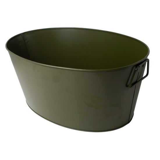 Imagem CACHEPOT DUPLO CAMADAS COR MUSGO DE METAL 51X38X23 CM