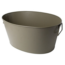 Imagem de BALDE COM ALÇA M DECORATIVO EM METAL COR VERDE CONCRETO 51X38X24CM  - Floral Atlanta Ind E Com Ltda