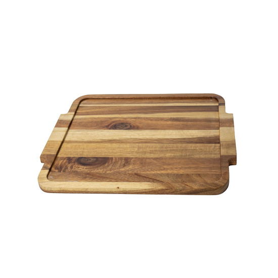 Imagem TRAVESSA RETANGULAR EM CERÂMICA E BASE EM MADEIRA 31,5X28X6 CM