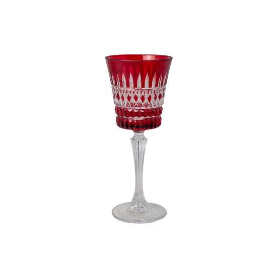 Imagem TAÇA EM CRISTAL VERMELHO PARA VINHO - 20X8X8 CM