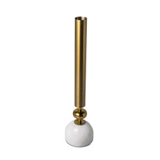 Imagem de VASO DECORATIVO EM METAL DOURADO 45X9X9 CM  - Lucatti Artes E Decoracoes Ltda