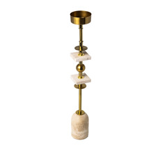 Imagem de CASTIÇAL EM METAL DOURADO 44X6X6 CM - Lucatti Artes E Decoracoes Ltda
