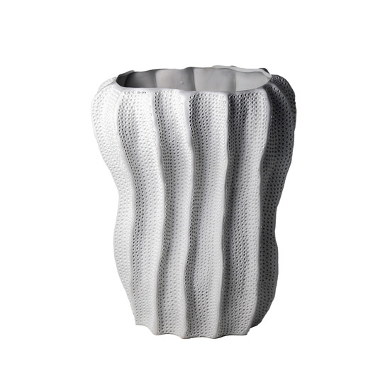 Imagem VASO DECORATIVO BRANCO EM CERÂMICA 30X22X43 CM - GRILLO 58469