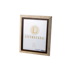 Imagem de PORTA RETRATO CHANFRO TRAVERTINO DECORATIVO EM MDF 20X25CM - Inverno Verao Comercio De Modas E Decoracao Eireli