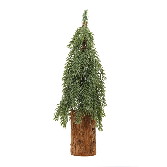 Imagem TOPIARIA VERDE DECORATIVA EM PLÁSTICO E BASE EM MADEIRA 57X15X10 CM