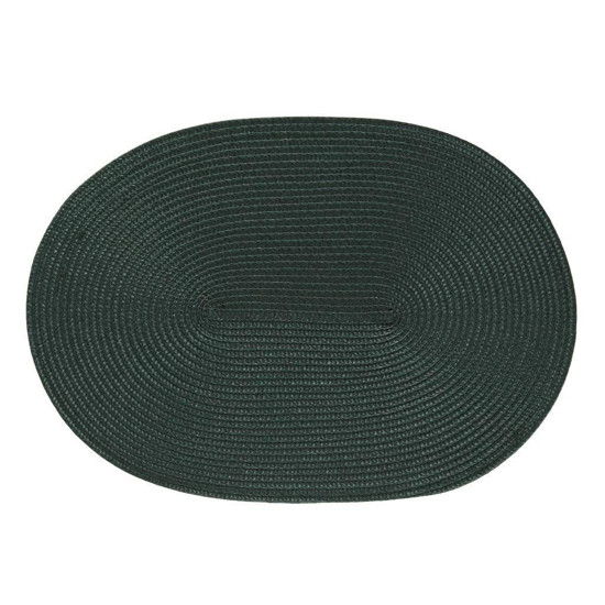Imagem JOGO AMERICANO LUNA OVAL VERDE MUSGO AVULSO EM PVC E POLIÉSTER 33X48CM - COPA&CIA