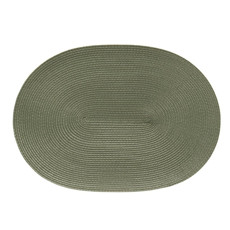 Imagem de JOGO AMERICANO LUNA OVAL VERDE OLIVA AVULSO EM PVC E POLIÉSTER 33X48CM - COPA&CIA - Copa Industrial Ltda
