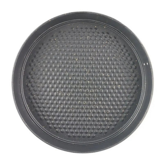 Imagem FORMA REDONDA GRANDE COM FUNDO REMOVÍVEL EM METAL PRETO 6X26X26 CM