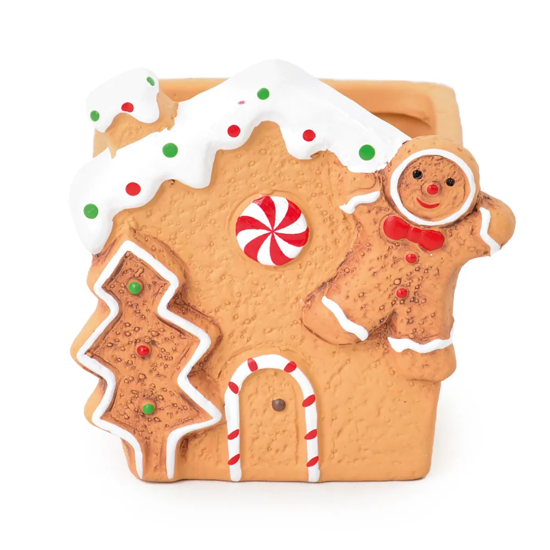 Imagem MINI VASO CASA GINGERBREAD NATALINO EM CERÂMICA COLORIDO 8X8X7 CM