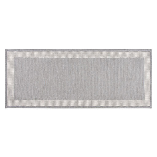 Imagem TAPETE SENSE TEXTILE JACQUARD LINE GRAFITE EM POLIÉSTER E BORRACHA 120X45CM