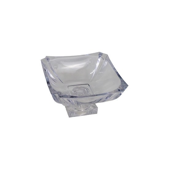 Imagem CENTRO DE MESA EM VIDRO TRANSPARENTE 27X27X15CM - GRILLO 59407