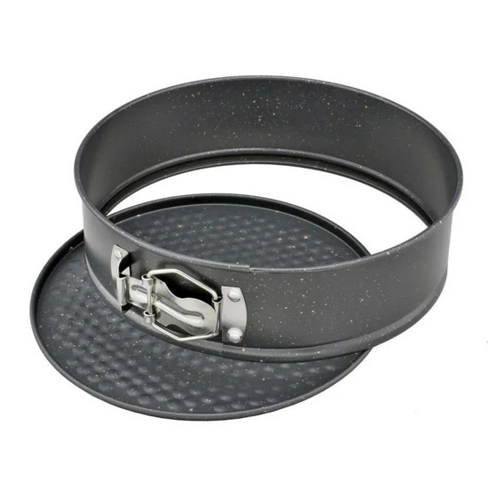 Imagem FORMA REDONDA PEQUENA COM FUNDO REMOVÍVEL EM METAL PRETO 6X22X22 CM